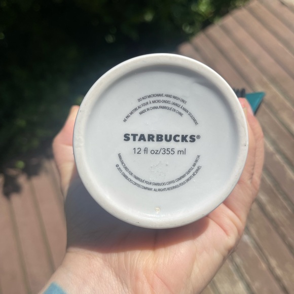 Starbucks Blusher Double Wall Traveler Porcelain Ceramic Mug 12 oz.